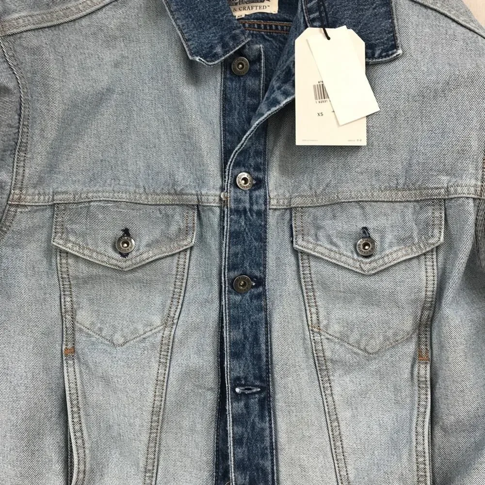 Levi's NWT Denim Trucker Jacket Crafted Oversized Inside Out XS/S